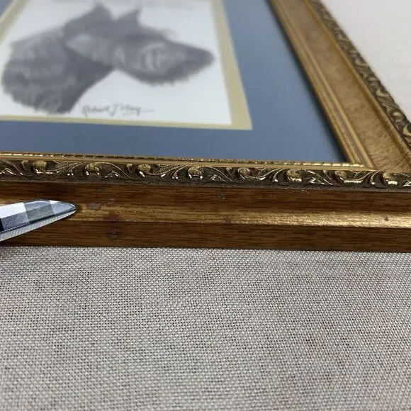 Vintage Schnauzer Framed Print Robert J May Heaven Quote Dog Wall Art 10x12 - Picture 13 of 16